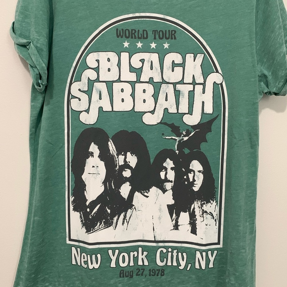 BLACK SABBATH 1978 Tour Burn Out Tee RECYCLED KARMA - Picture 4 of 7